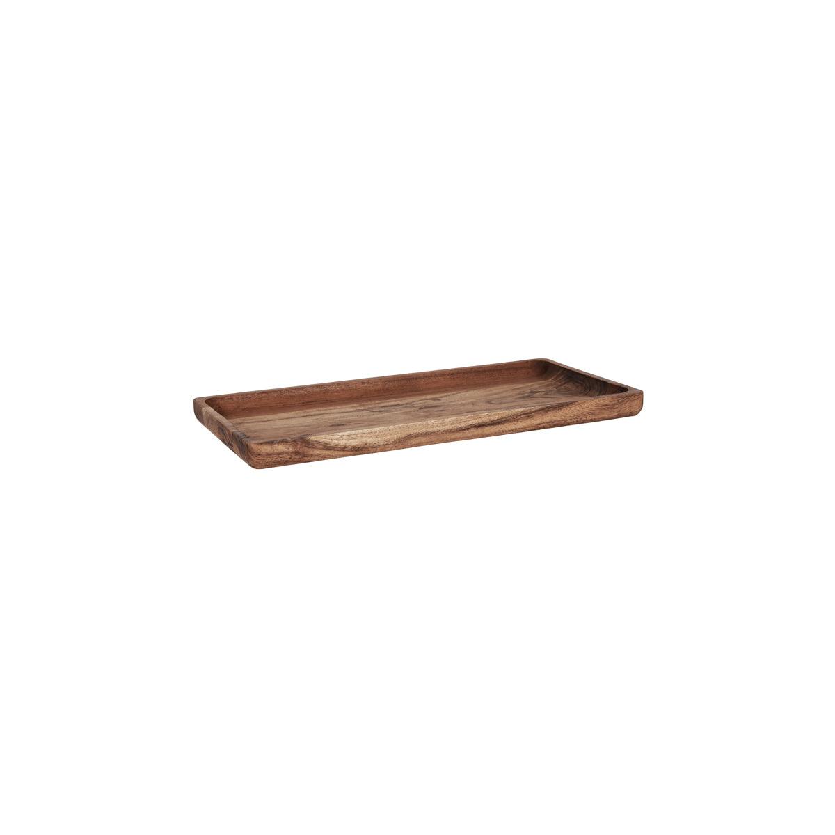 Chef Inox Serve Natural Acacia Rectangular Tray 405x200x25mm (Box of 4) - Kitchenly