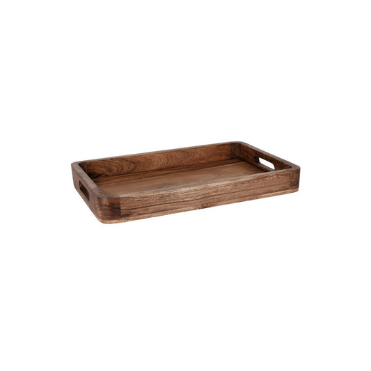 Chef Inox Serve Natural Acacia Rectangular Deep Tray 460x305x50mm (Box of 2) - Kitchenly