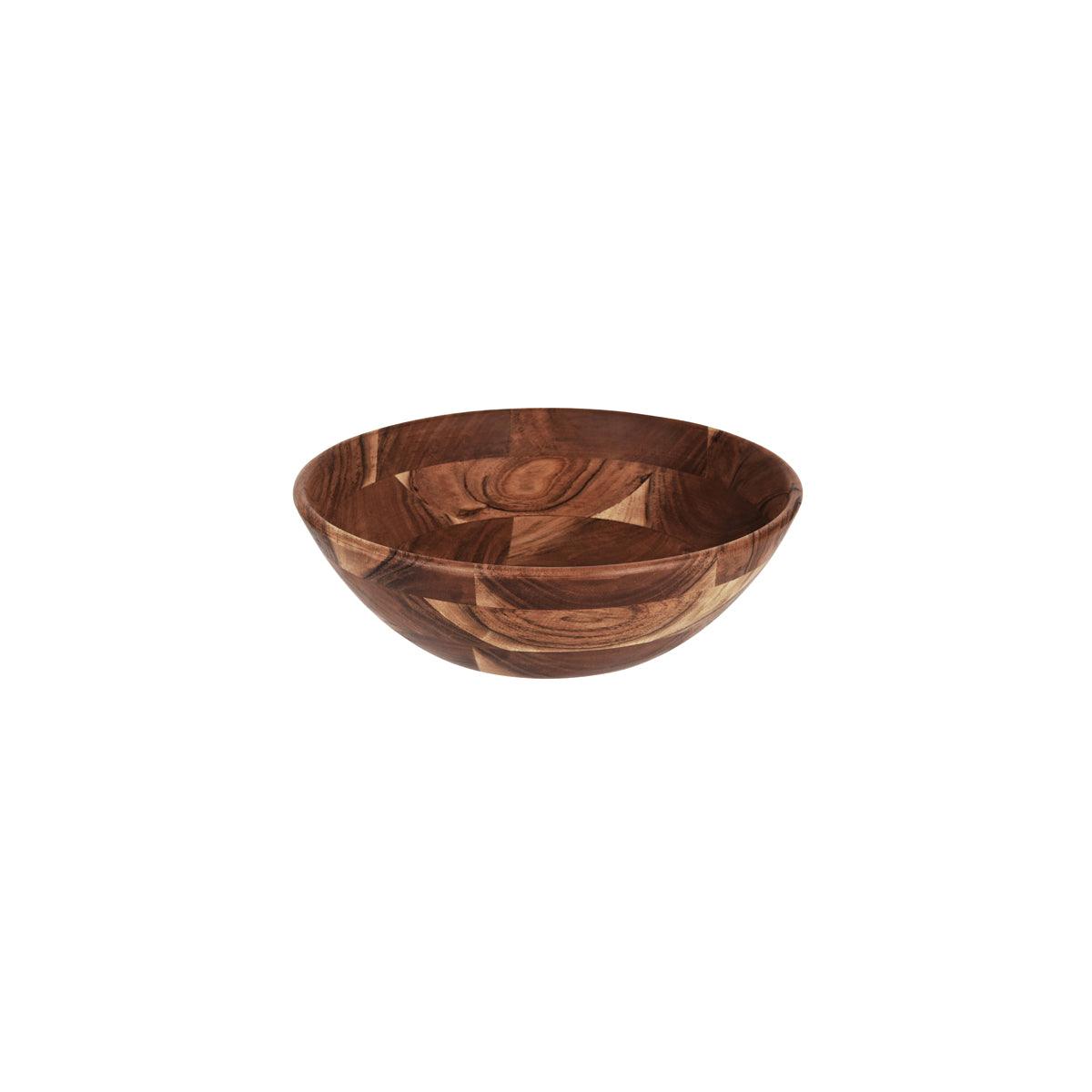 Chef Inox Serve Natural Acacia Round Display Bowl Deep 355x110mm (Box of 2) - Kitchenly