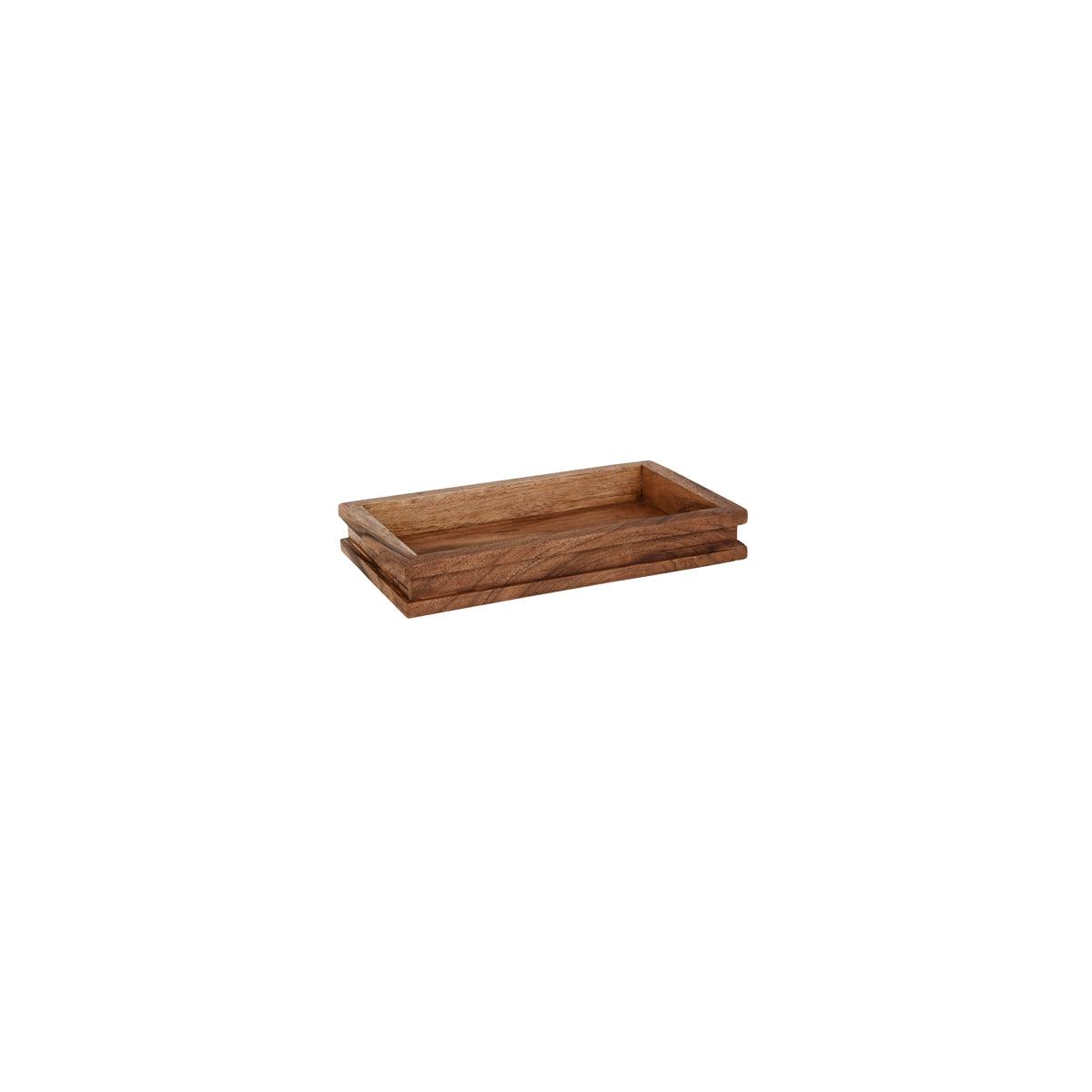 Chef Inox Serve Natural Acacia Display Tray GN 1/4 265x162x40mm (Box of 4) - Kitchenly