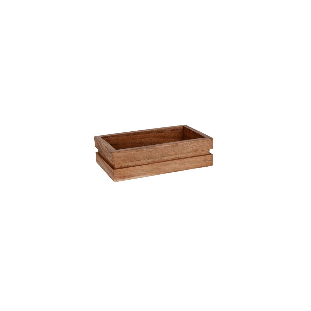 Chef Inox Serve Natural Acacia Display Tray GN 1/4 265x162x75mm (Box of 4) - Kitchenly