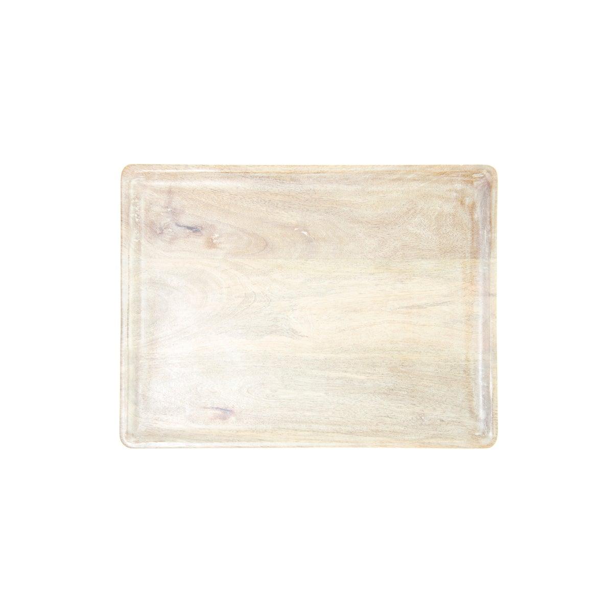 Chef Inox Mangowood Rectangular Serving Board White 360x180x15mm - Kitchenly