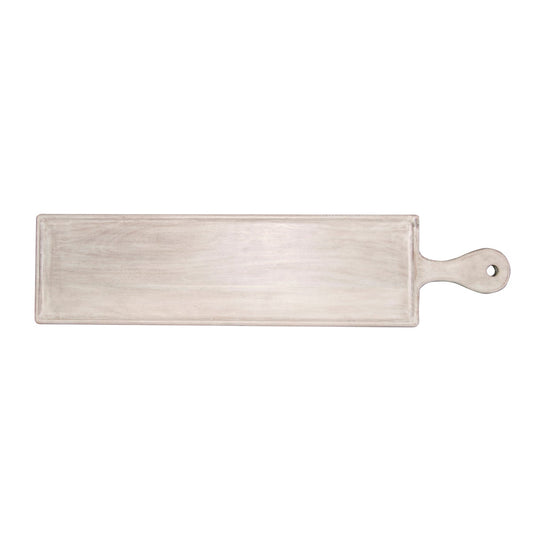 Chef Inox Rectangular Serving Board with Handle White 670x200x20mm