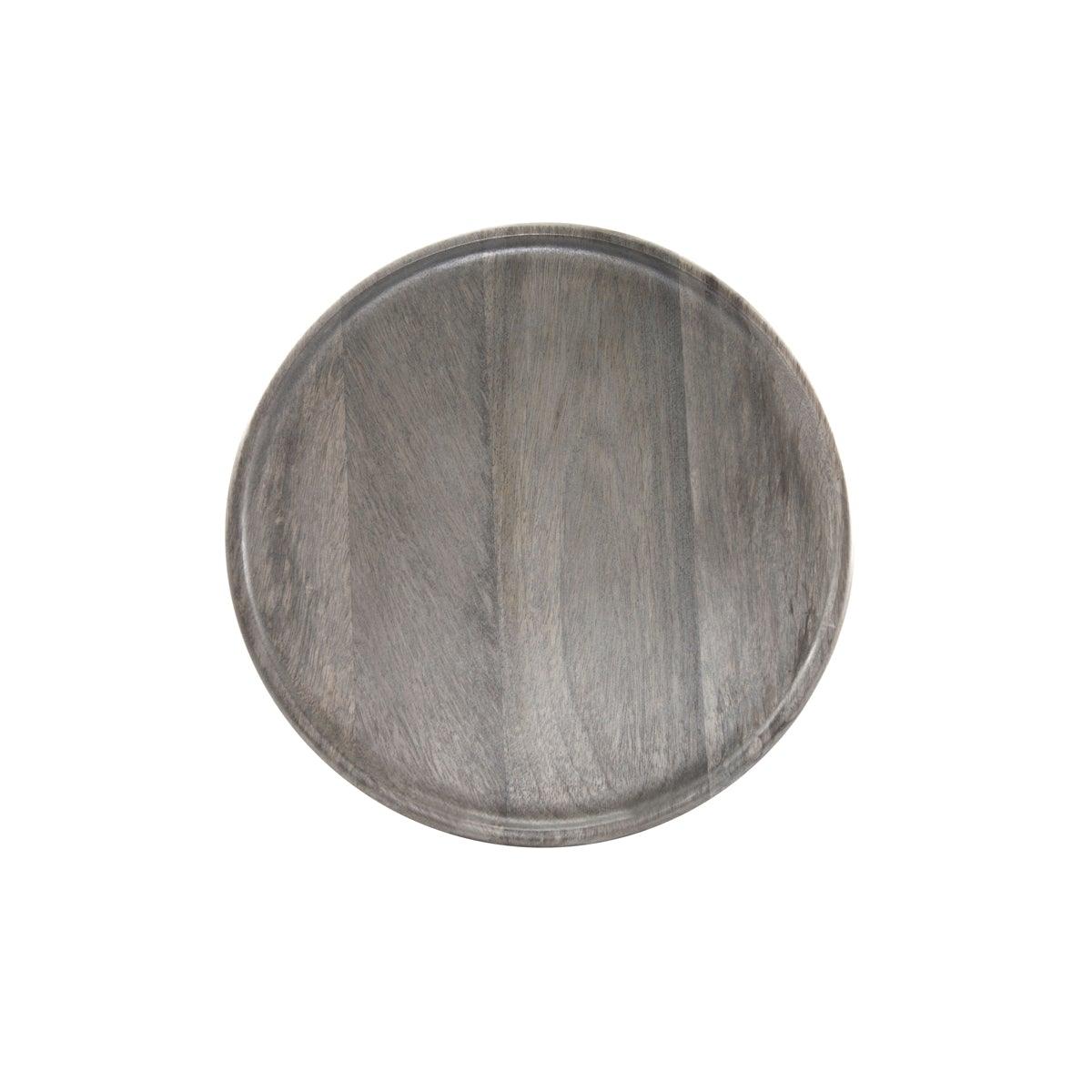 Chef Inox Mangowood Round Serving Board Grey 300x15mm - Kitchenly