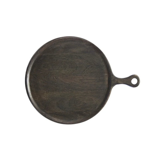 Chef Inox Mangowood Round Serving Board with Handle - Kitchenly