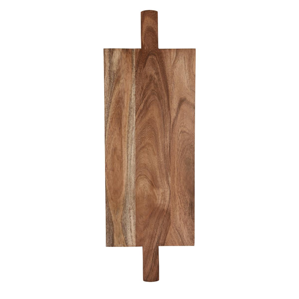 Chef Inox Serve Natural Acacia Paddle Board Footed with Two Handles 760x254x15mm (Box of 4) - Kitchenly