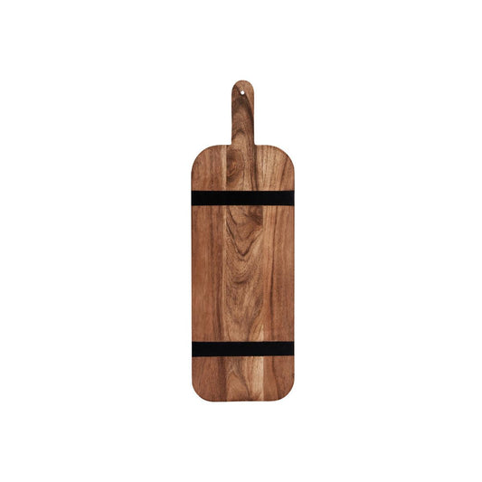 Chef Inox Serve Natural Acacia Paddle Board with Black Acacia Inlay 560x180x15mm (Box of 6) - Kitchenly