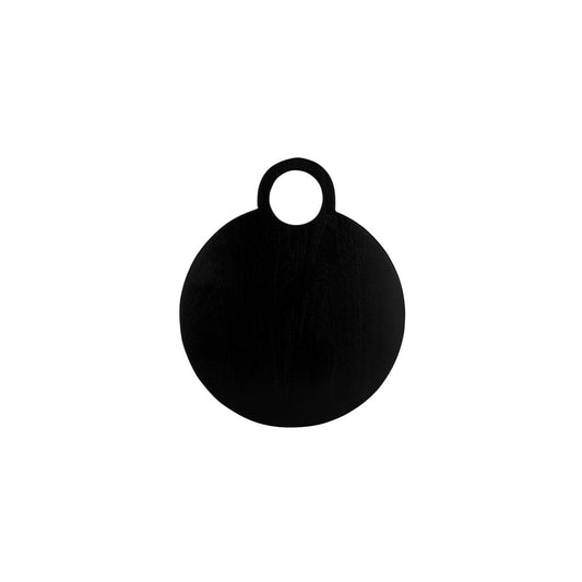 Chef Inox Serve Black Acacia Round Board with Loop Handle 470x370x15mm (Box of 4) - Kitchenly