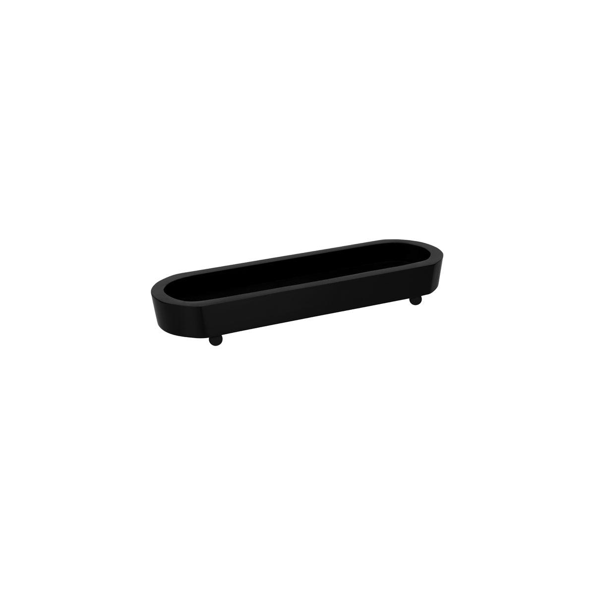 Chef Inox Serve Black Acacia Oval Server with Legs 420x130x40mm (Box of 4) - Kitchenly