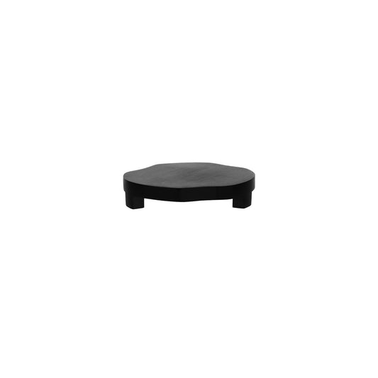 Chef Inox Serve Black Acacia Round Display Stand Footed 255x50mm (Box of 2)