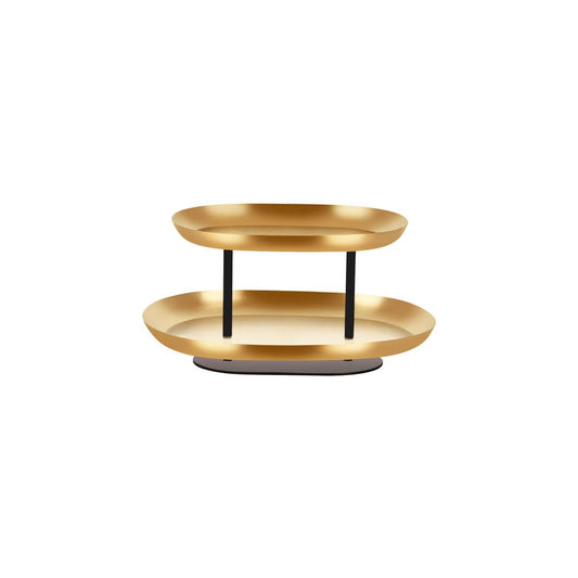 Chef Inox Seafood Stand 2-Tier Brass / Iron 385x260x195mm - Kitchenly