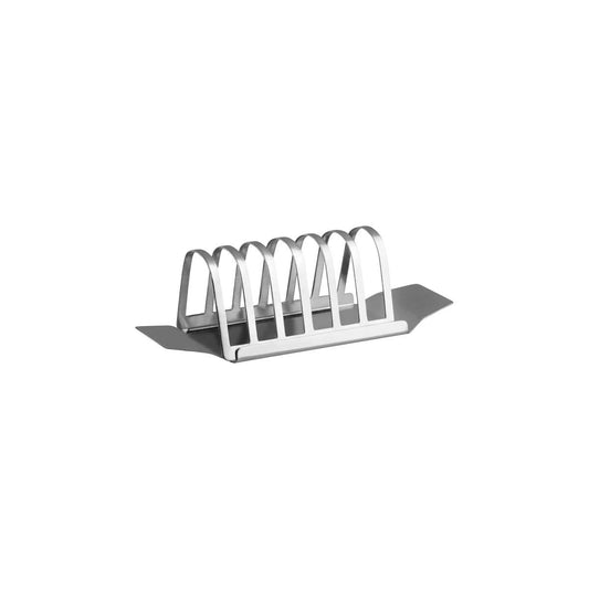 Chef Inox Toast Rack with Base Stainless Steel 6 Slice 200x75x63mm - Kitchenly
