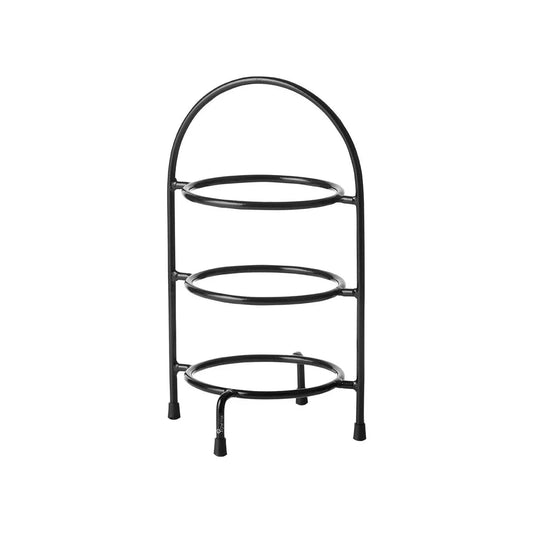 Chef Inox 3-Tier Round Display Stand Black 155x350mm - Kitchenly