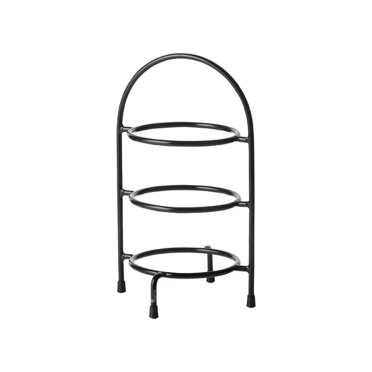 Chef Inox 3-Tier Round Display Stand Black 155x350mm - Kitchenly