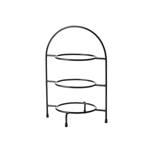 Chef Inox 3-Tier Round Display Stand Black 195x440mm - Kitchenly