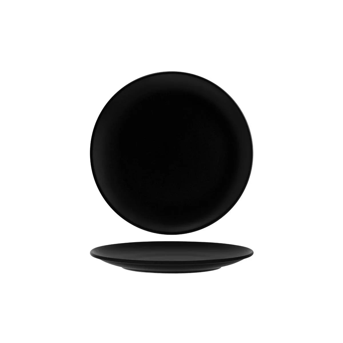 Bonna Notte Black Round Coupe Plate 300x31mm (Box of 6) - Kitchenly