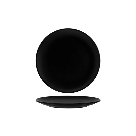 Bonna Notte Black Round Coupe Plate 300x31mm (Box of 6) - Kitchenly