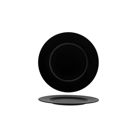 Bonna Notte Black Round Plate Wide Rim 240x15mm (Box of 6)