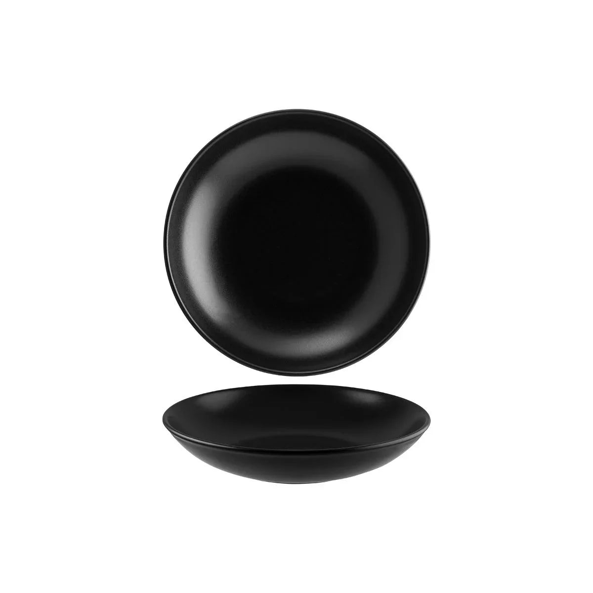 Bonna Notte Black Round Flared Bowl 250x50mm / 1300ml (Box of 6) - Kitchenly
