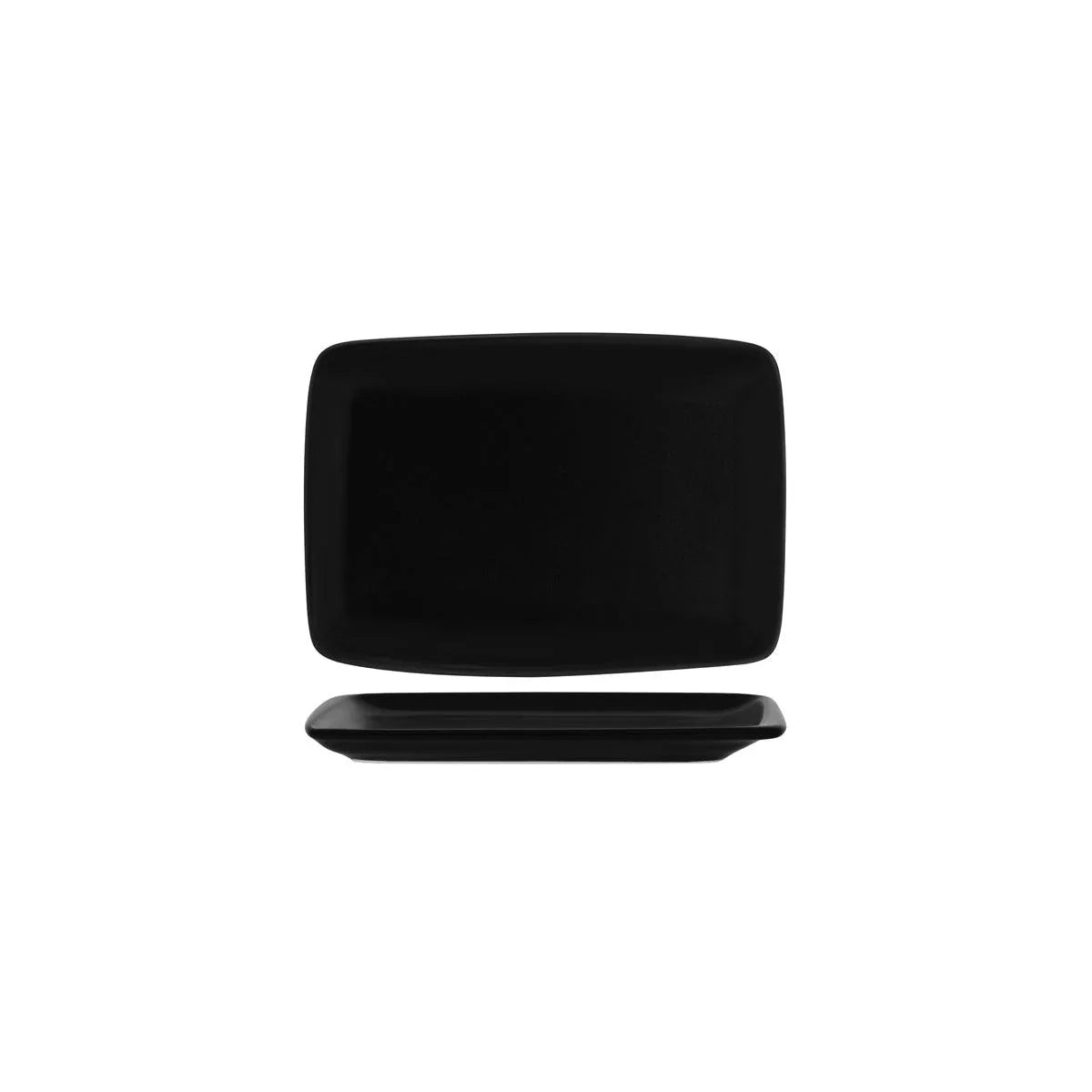 Bonna Notte Black Rectangular Platter 230x160x20mm (Box of 12) - Kitchenly