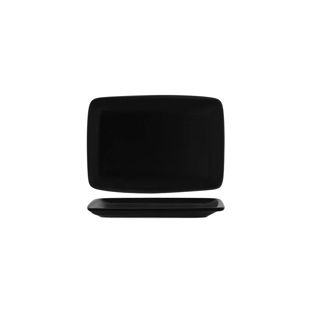 Bonna Notte Black Rectangular Platter 230x160x20mm (Box of 12) - Kitchenly