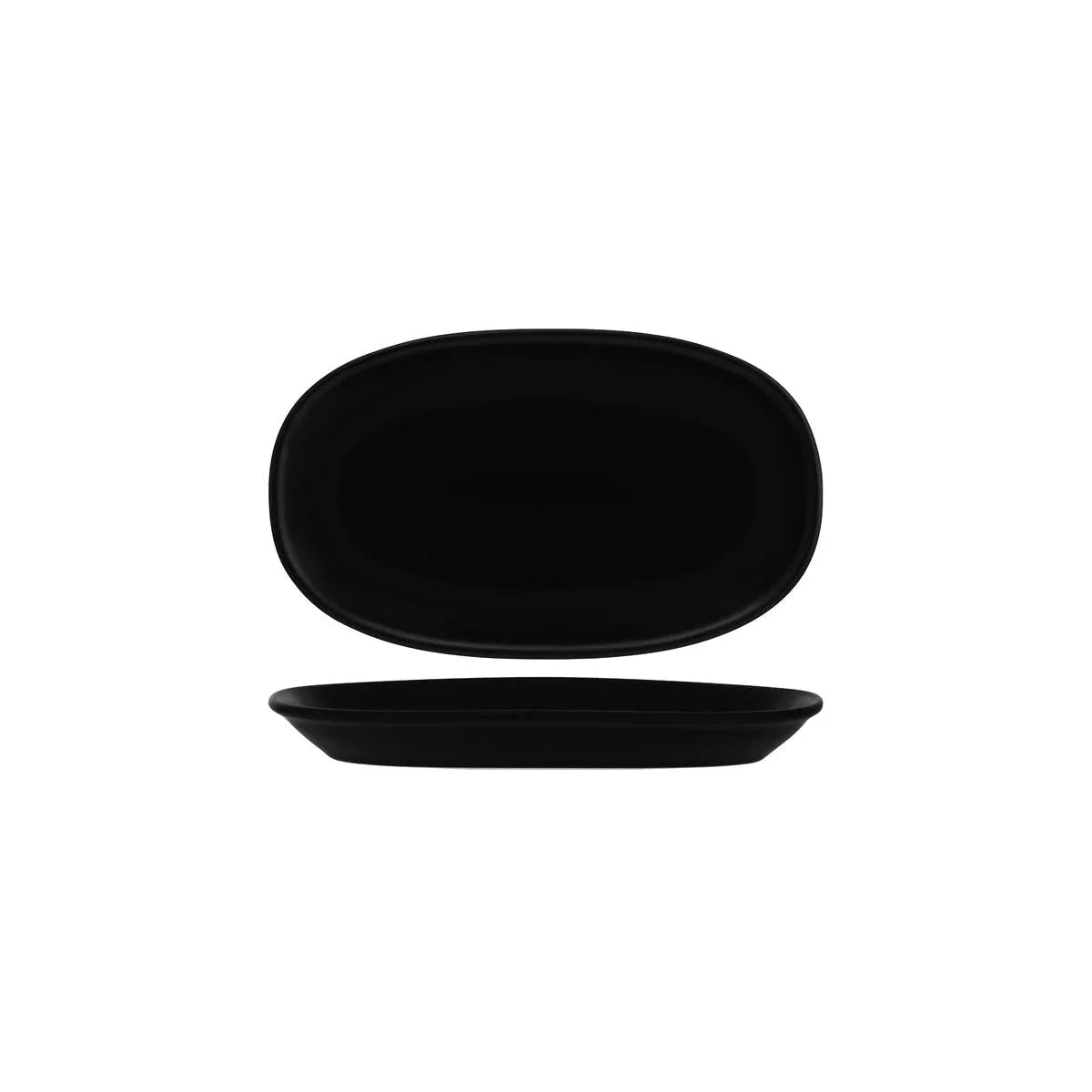 Bonna Notte Black Oval Coupe Dish 290x170x32mm (Box of 6) - Kitchenly