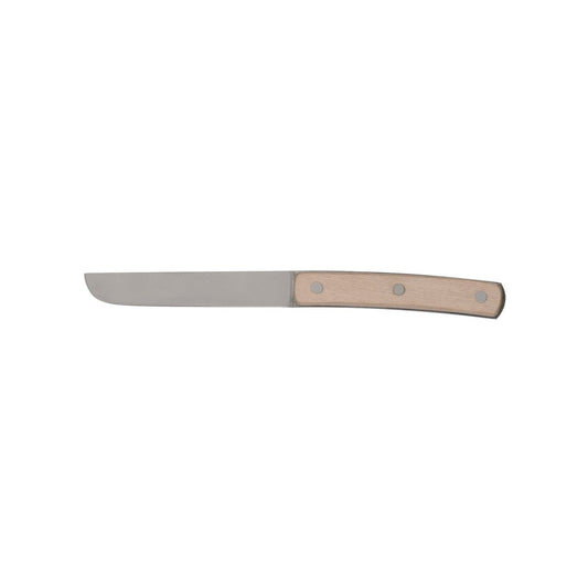 Tablekraft Steak Knives Stonewash Wood Handle Curved Tip (Box of 12)