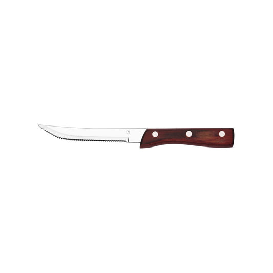 Tablekraft Steak Knives Jumbo Pakkawood Handle Pointed Tip (Box of 12)