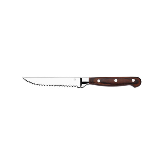 Tablekraft Steak Knives Pakkawood Handle Full Tang Pointed Tip (Box of 12)