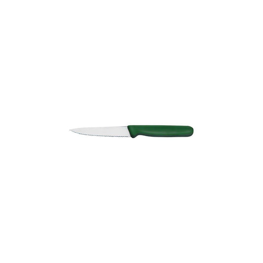 Ivo Professional Line I Paring Serrated Knife Green 100mm - Kitchenly