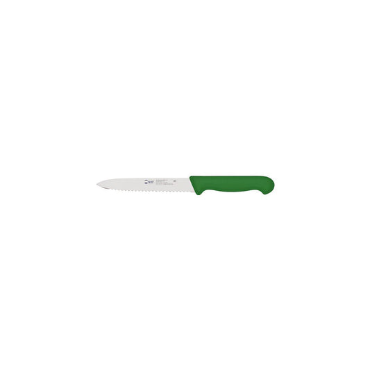 Ivo Professional Line I Utility Knife Serrated Blade Green 130mm - Kitchenly
