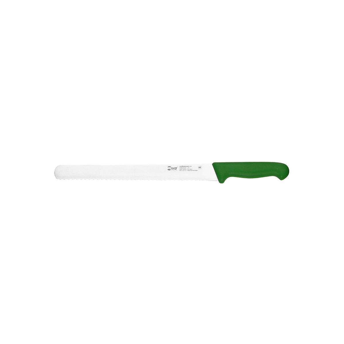 Ivo Professional Line I Serrated Slicer Green 250mm - Kitchenly