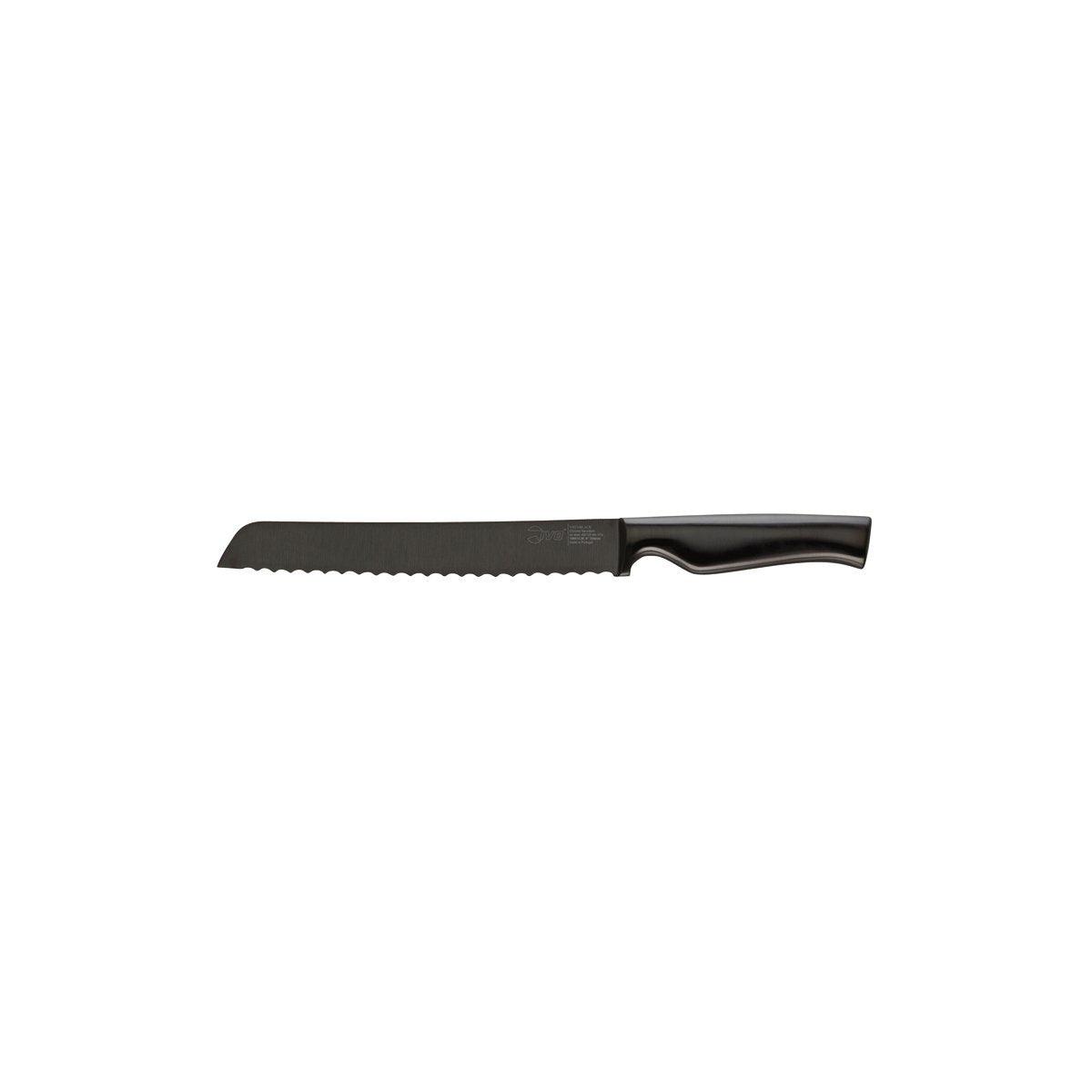 Ivo Virtu Bread Knife Serrated Black 205mm - Kitchenly