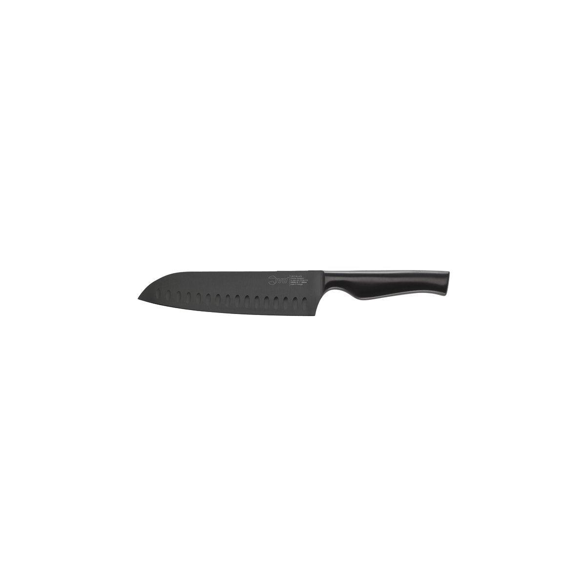 Ivo Virtu Granton Santoku Knife Black 180mm - Kitchenly