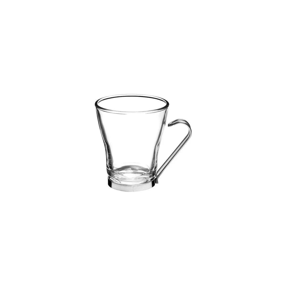 Bormioli Rocco Oslo Cappuccino 235ml With Stainless Steel Handle (Box of 24) - Kitchenly
