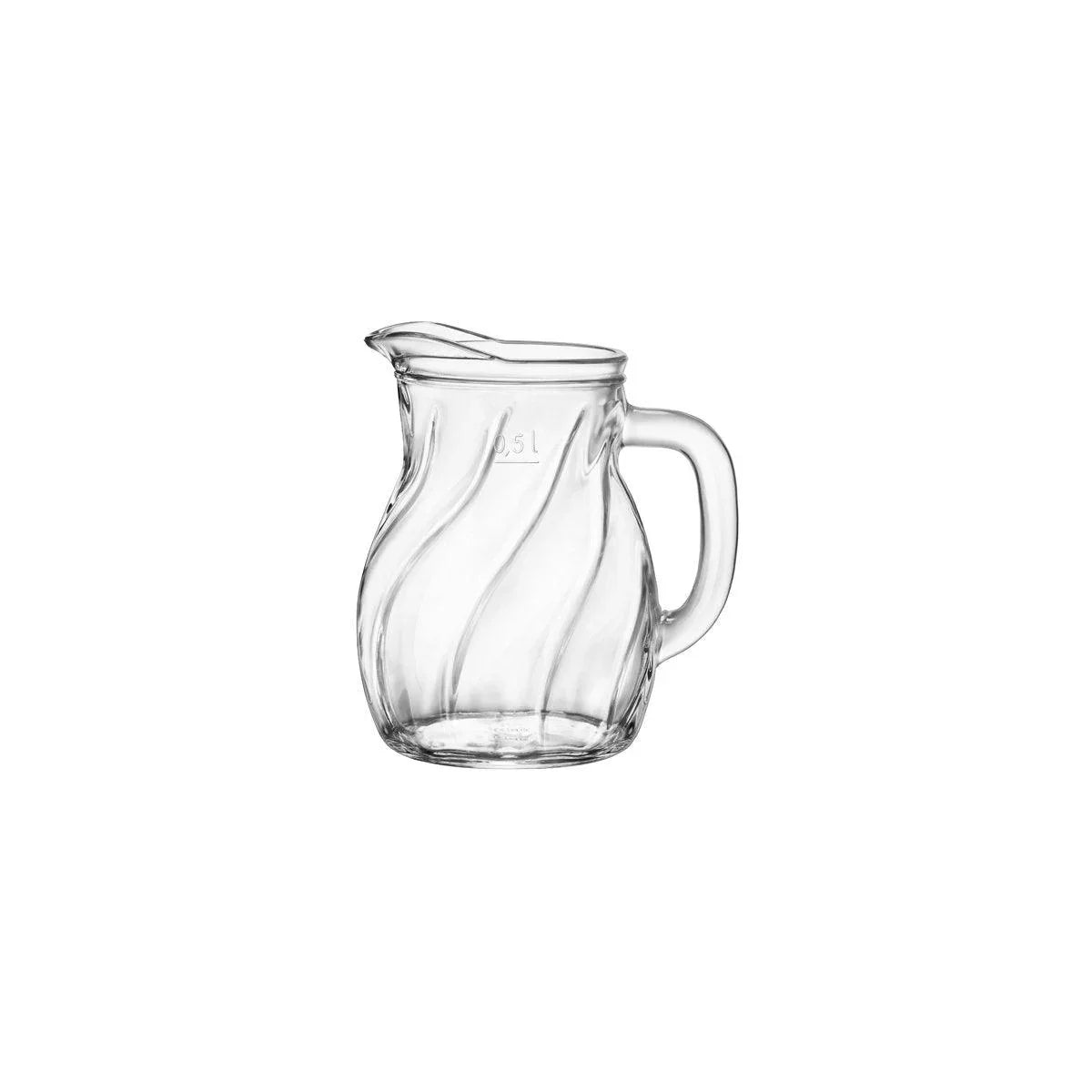 Bormioli Rocco Bistrot Twist Jug 630ml Fill Line at 500ml - Kitchenly