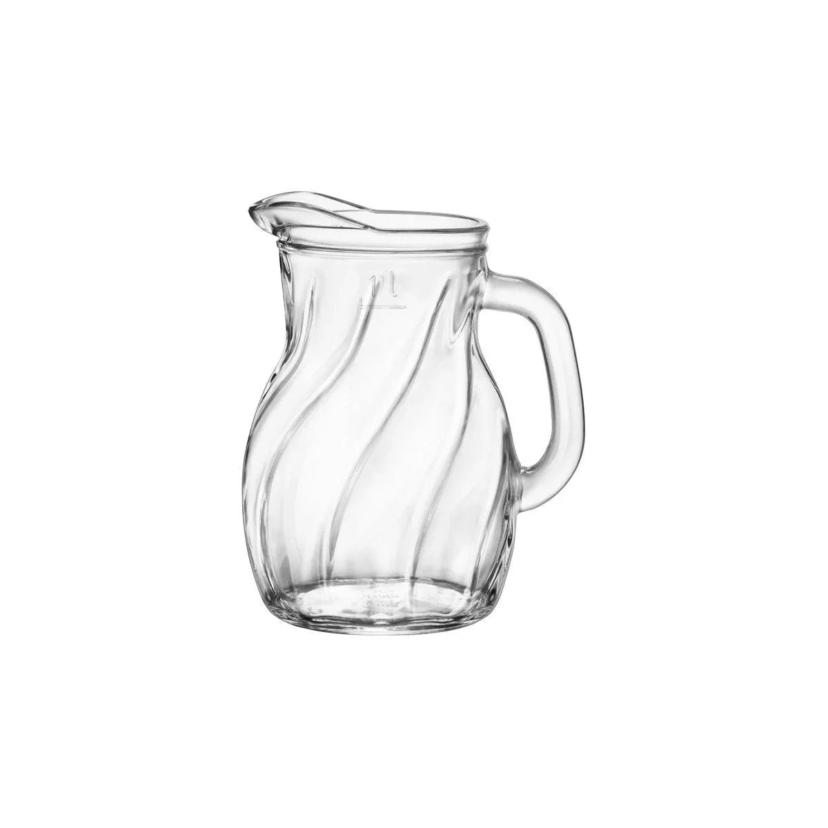 Bormioli Rocco Bistrot Twist Jug 1170ml Fill Line at 1000ml - Kitchenly