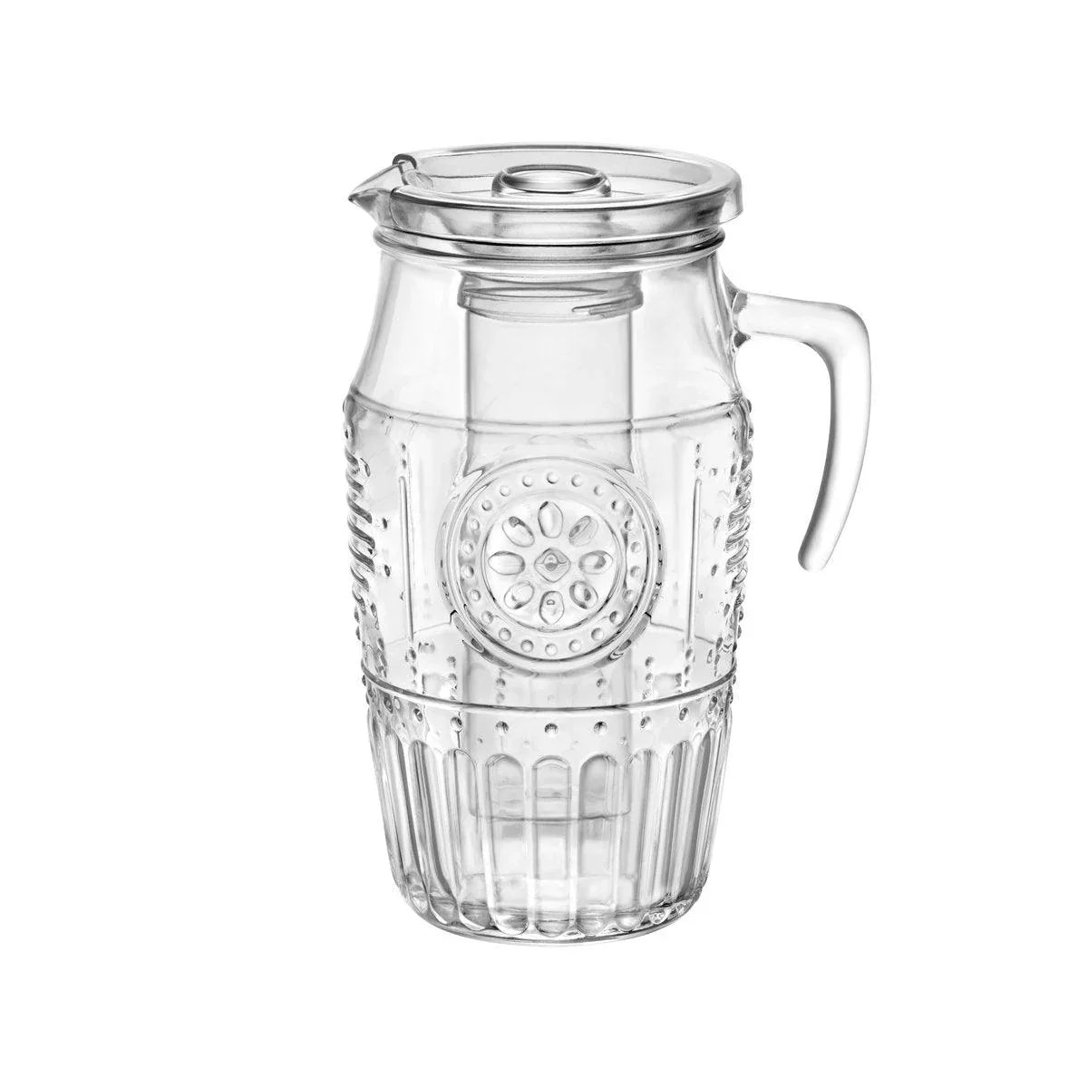 Bormioli Rocco Romantic Water Pitcher 1945ml With Lid & Ice Chamber - Kitchenly