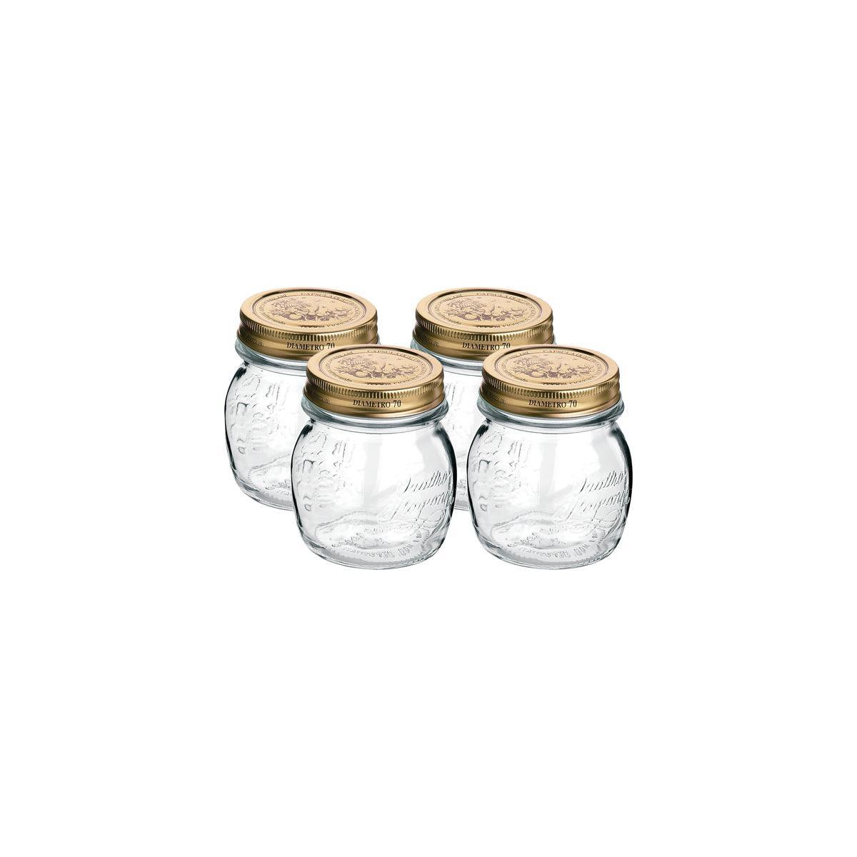 Bormioli Rocco Quattro Stagioni Jar with Lid 4 Piece Set 86x93mm / 250ml - Kitchenly