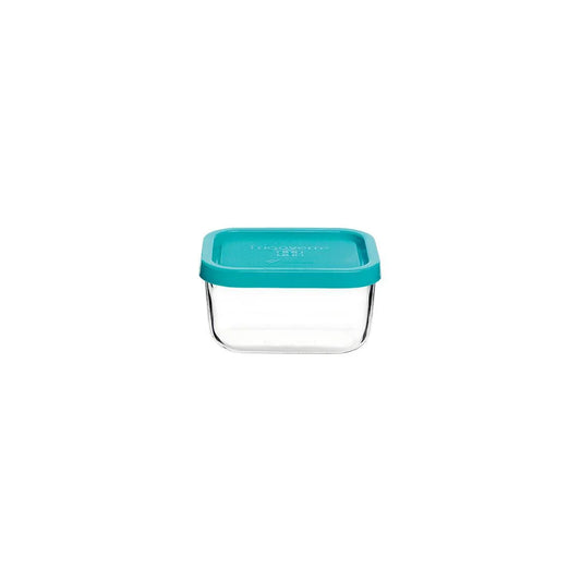 Bormioli Rocco Frigoverre Rectangular Container with Blue Lid 130x100x66mm / 500ml - Kitchenly