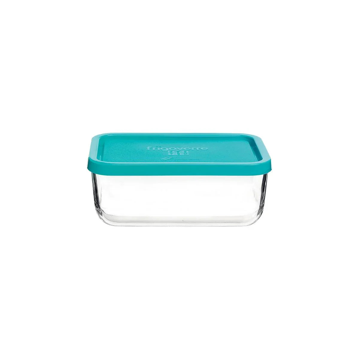 Bormioli Rocco Frigoverre Rectangular Container with Blue Lid 210x130x80mm / 1000ml - Kitchenly