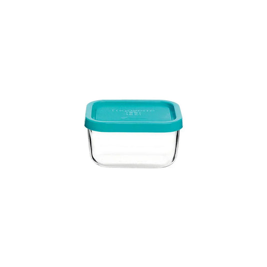 Bormioli Rocco Frigoverre Square Container with Blue Lid 190x190x80mm / 1600ml - Kitchenly