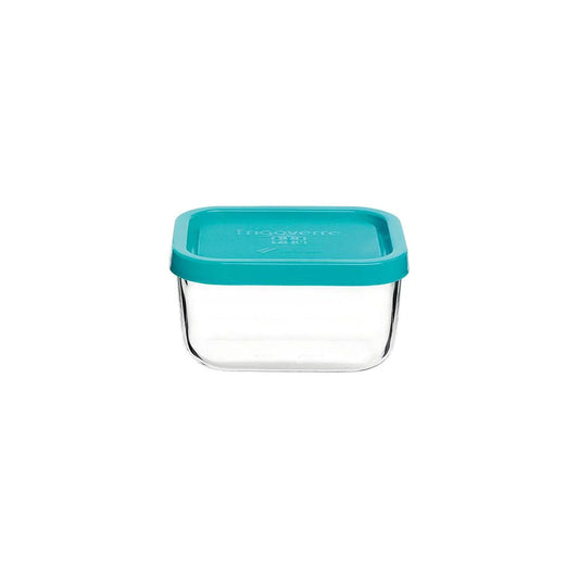 Bormioli Rocco Frigoverre Square Container with Blue Lid 220x220x94mm / 2800ml - Kitchenly