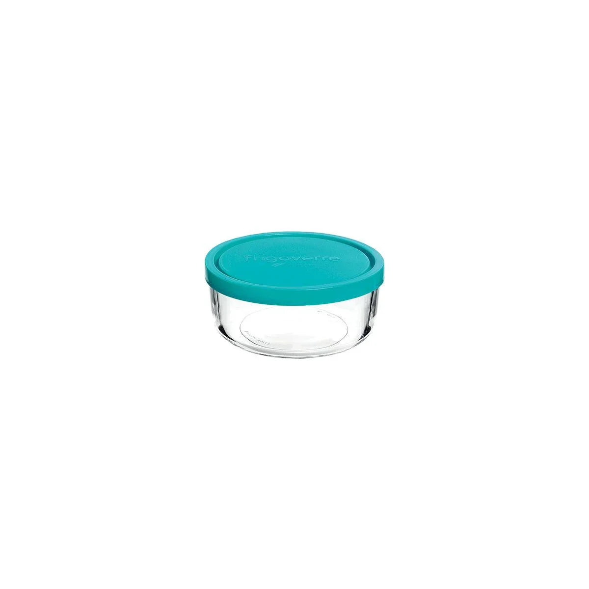 Bormioli Rocco Frigoverre Round Container with Blue Lid 120x52mm / 300ml - Kitchenly