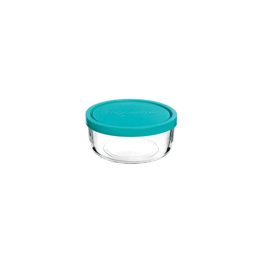 Bormioli Rocco Frigoverre Round Container with Blue Lid 150x65mm / 750ml - Kitchenly