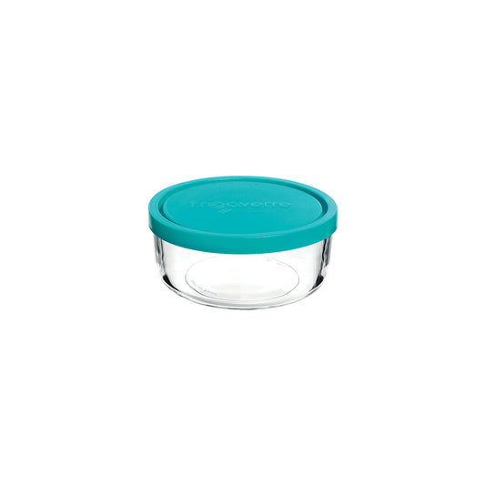 Bormioli Rocco Frigoverre Round Container with Blue Lid 180x65mm / 1250ml (Box of 288)