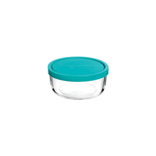 Bormioli Rocco Frigoverre Round Container with Blue Lid 180x65mm / 1250ml - Kitchenly