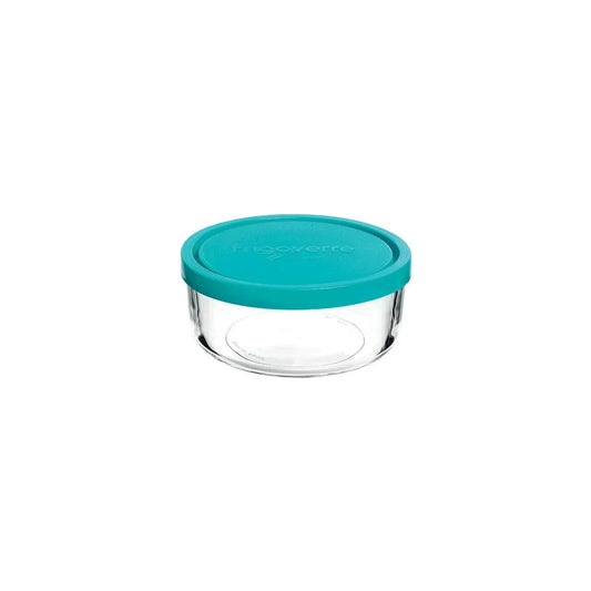 Bormioli Rocco Frigoverre Round Container with Blue Lid 180x65mm / 1250ml - Kitchenly