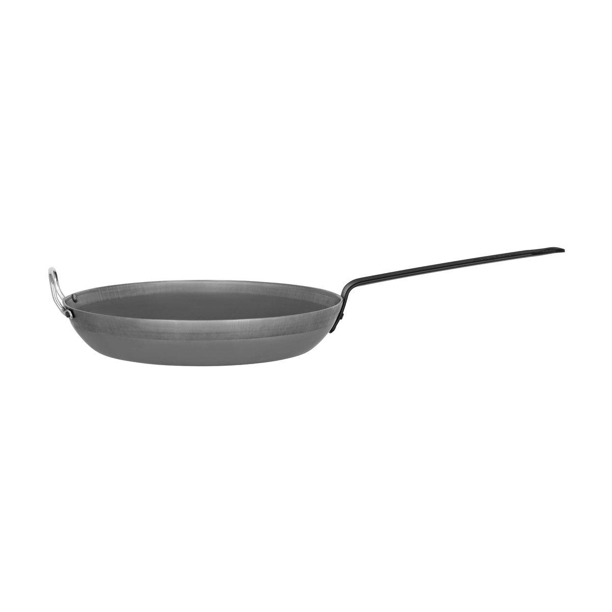 Chef Inox Frypan with Help Handle Black Steel 320x50mm - Kitchenly