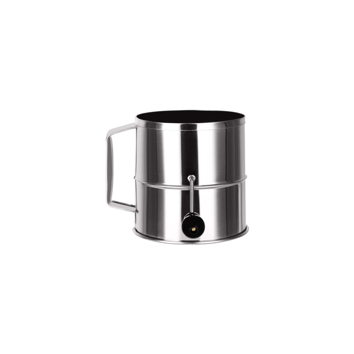 Chef Inox Flour Sifter 8 Cup Crank Handle 155x165mm - Kitchenly